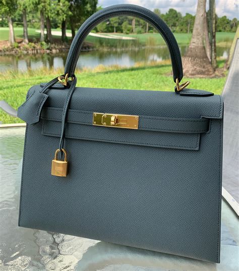 HERMES Epsom Kelly Sellier 28 Vert Amande 